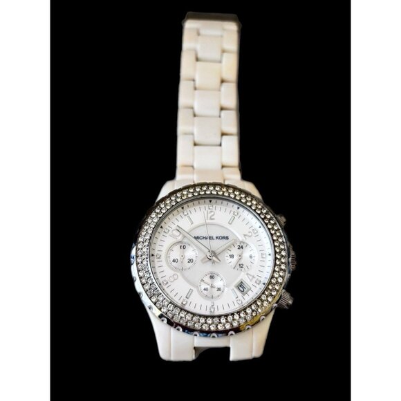Michael Kors MK5300 Wrist Watch for Women white band - Picture 2 of 9